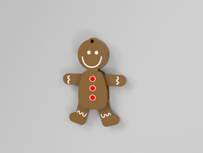 gingerbread man woman ornament moving christmas girl 3d print model - Mito3D