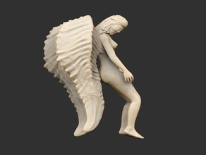 blinded angel statue agony blind sculpture 3d print model - Mito3D