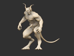chort statue agony demon sculpture 3d print model - Mito3D