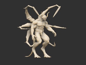 czart statue Qual Dämon Skulptur 3d print model - Mito3D
