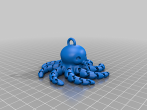 cute mini octopus spiral ring 3d print model - Mito3D