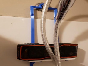 pensile mensola doccia - soffione altoparlante titolare di montaggio accessori caddy testa 3d print model - Mito3D