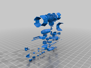 decimador - caos explotó 40k demonio dreadnaught dreadnought warhammer 3d print model - Mito3D