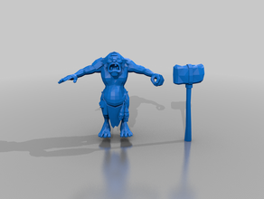 2 troll - orchi goblin aos fantasia folletti orruk orruks fiume warhammer whfb 3d print model - Mito3D