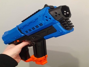 zuru x-shot chaos meteor - front plate geometry nerf xshot 3d print model - Mito3D