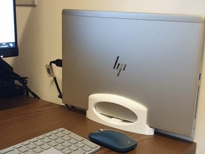 notebook standı kelepçe laptop stand dizüstü bilgisayar sahibi staender dur dikey 3d print model - Mito3D