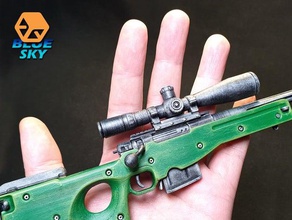 15x ambito fucile da cecchino awm awp i campi di battaglia figura la pistola pistole pubg applicazione sniper 3d print model - Mito3D