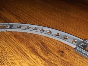 las vías del ferrocarril de la curva tren pista 3d print model - Mito3D