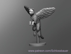winged cat dnd dungeons dragons tabletop 3d print model - Mito3D