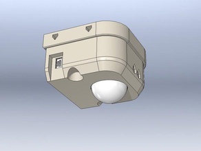 pir-sensor detector de movimento arduino nano caso o lâmpada teto suporte tira led diodo emissor luz sensor 3d print model - Mito3D