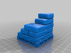 2x2 l en forma de escalera piedra no molestar dnd azulejos openlock 3d print model - Mito3D