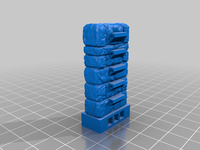 dungeon stone wall ladder dnd tiles openforge openlock 3d print model - Mito3D