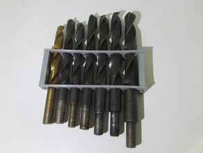 drill bit seperator 14 - 20mm 4 drawers bohrerhalter 3d print model - Mito3D