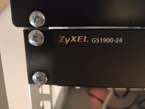 1u bracket - fits zyxel gs1900-24 switch mount mounting rack 3d print model - Mito3D