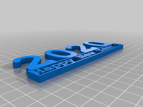 happy new year 2020 3d print model - Mito3D