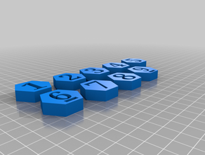 dnd hex numbers dungeons dragons 3d print model - Mito3D