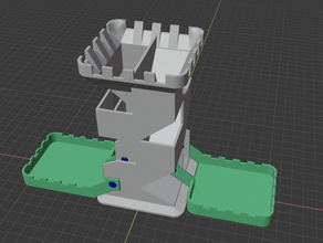 zar Kulesi katlanabilir tepsi hizalanır dnd masa üstü oyunlar rpg 3d print model - Mito3D