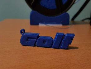 volkswagen golf insigne de porte-clés 3d print model - Mito3D