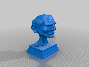 hombre viejo busto Impresora 3d La impresión en mudbox esculpir escultura 3d print model - Mito3D