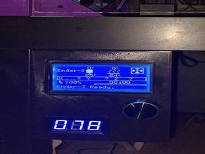 ender 3 ikea lack - display mount + thermistor 3d printer enclosure creality cr-10 lcd case screen 3d print model - Mito3D