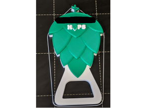 hops-themed bottle opener requires coin slot beer hops 3d print model - Mito3D