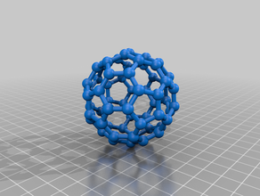 c60 carbono fulereno buckyball 3d print model - Mito3D