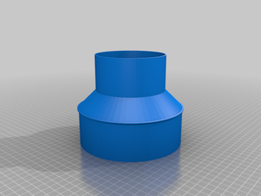 4 6 inch hose adapter customized 3d print model - Mito3D