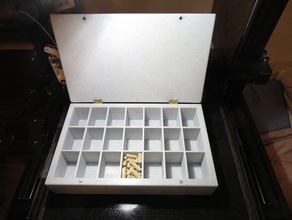 pill box large 7 day 3x 3d print model - Mito3D