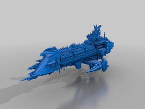 imperium flotta nave madre - bfg rivisitare 40k battaglia battlefleet gothic gotico imperial warhammer 3d print model - Mito3D