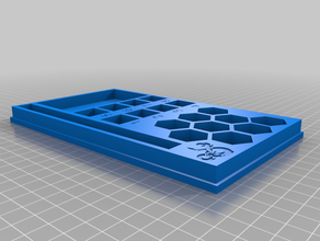 simple dnd dice box tray w spell slot tracker lid rolling 3d print model - Mito3D