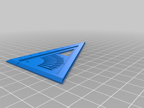 drafting triangle protractor 3d print model - Mito3D