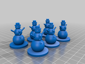 snowman miniature 3d print model - Mito3D