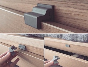 ikea malm bed - drawer lock cats 3d print model - Mito3D