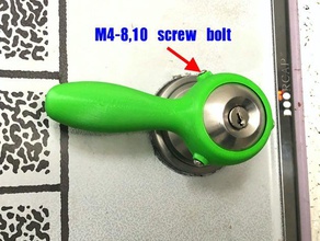 easy grip door handle adapter circular type 3d print model - Mito3D