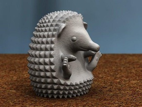 hedgehog sitting 3d print model - Mito3D