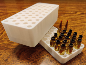 65 mm creedmoor munizioni ricaricare il vassoio & scatola di stoccaggio le la cartuccia ricarico 3d print model - Mito3D