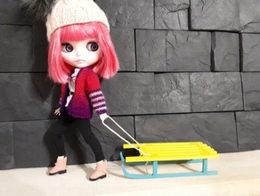 sled doll lalka panenka san pro panenku sanki snow 3d print model - Mito3D