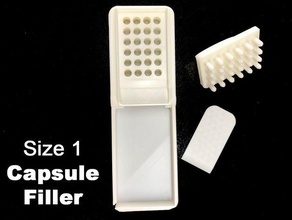 1 empty capsule filler - filling medical gelcap 3d print model - Mito3D