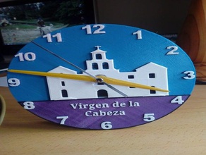 reloj santuario virgen cabeza 3d print model - Mito3D