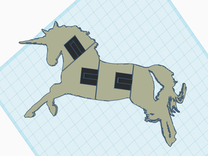 flexi unicorno flessibile del filamento cavallo unicorni 3d print model - Mito3D