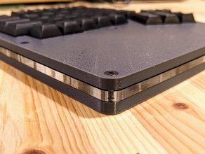 ergodox acrylique cas de remplacement clavier mécanique 3d print model - Mito3D