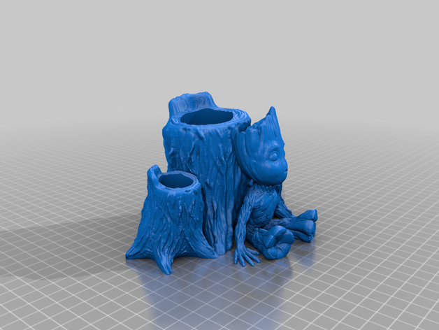 groot oral-b Zahnbürste-Halter baby wollen Sie nicht mehr groots Zahnbürste Zahnbürstenhalter 3D print model - Mito3D