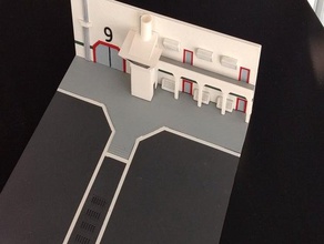 scifi hangar diorama 3d print model - Mito3D