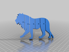 flexi lion flexible animal animals anime desk organizer flex lions mechanical 3d print model - Mito3D