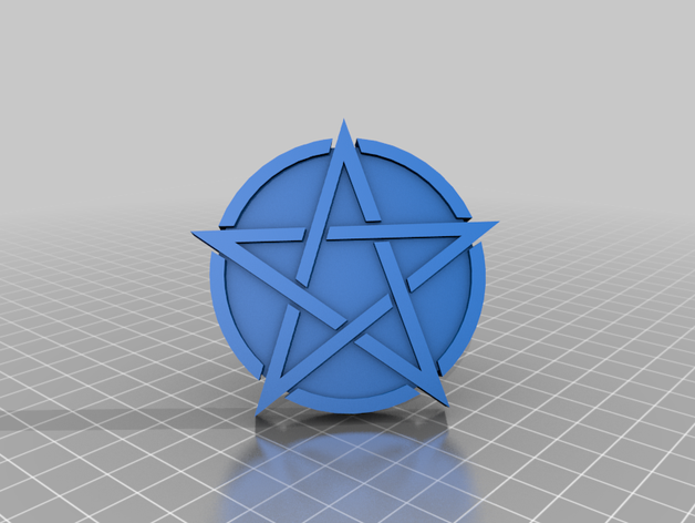 pentagram symbol pentagon symbols 3D print model - Mito3D