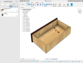 dovetail drawers 3d print model - Mito3D