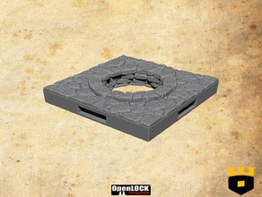 ancient open manhole floortile dungeon dungeons dragons fantasy medieval tomb warhammer 3d print model - Mito3D