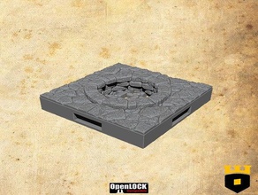 ancient closed manhole floortile dungeon dungeons dragons fantasy medieval tomb warhammer 3d print model - Mito3D