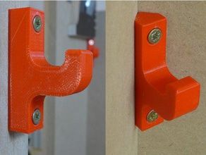 semplice personalizzabili angolo del gancio titolare personalizzabile su misura customizer hook openscad parametrico a parete montaggio 3d print model - Mito3D