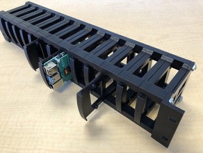 raspberry pi 4 2u rack-mount bracket case mount 3d print model - Mito3D